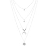 Crystal Zircon Heart Star Charm Layered Pendant Necklace Set for Women Charms Fashion