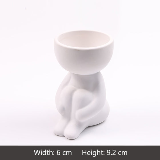 Creative Cute Imitation Humanoid Ceramic Flower Pot