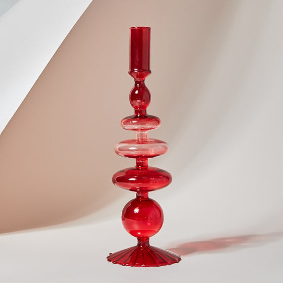 Retro Glass Candlesticks