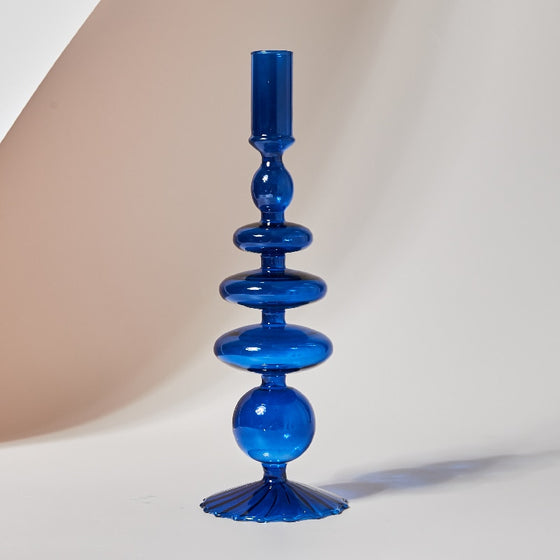 Retro Glass Candlesticks