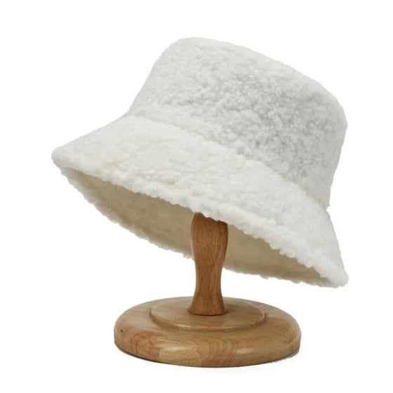 Lamb Wool Faux Bucket Hat