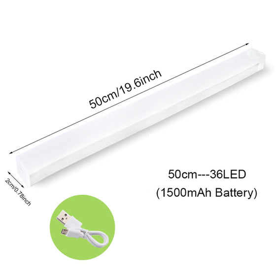 Motion Sensor Light Wireless LED Night Light USB Rechargeable Night Lamp Cabinet Wardrobe Lamp under Backlight for Kitchen USB