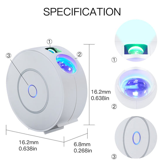 MOES Tuya Wifi Smart Star Projector Galaxy for Holiday Party APP Control Smart Home Nebula Projector Works for Google Home Alexa