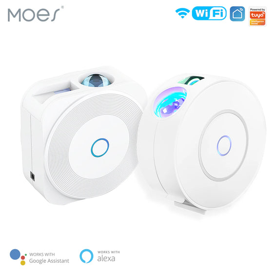 MOES Tuya Wifi Smart Star Projector Galaxy for Holiday Party APP Control Smart Home Nebula Projector Works for Google Home Alexa