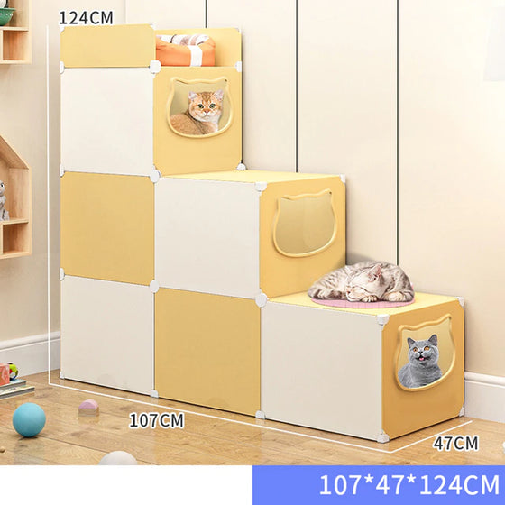 Cat Bed Detachable Cat Hiding House Comfortable Small Dog Nest Washable Cave Cats Beds Pet Supplies