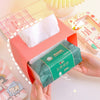 Cute Multifunction Tissue Box Holder Square for Home Kawaii Desktop Decor Tv Tissue Box Case Pink Phone Holder Storage Organizer