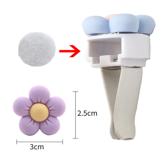 Cute Flower Aromatherapy Car Air Outlet Decoration Perfume Clip Air Freshener Colorful Flora Decor Auto Accessories