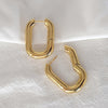 Geometric Droop Hoop Earrings - Deal Digga