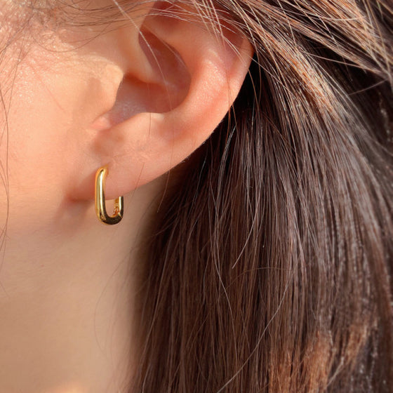 Geometric Droop Hoop Earrings - Deal Digga