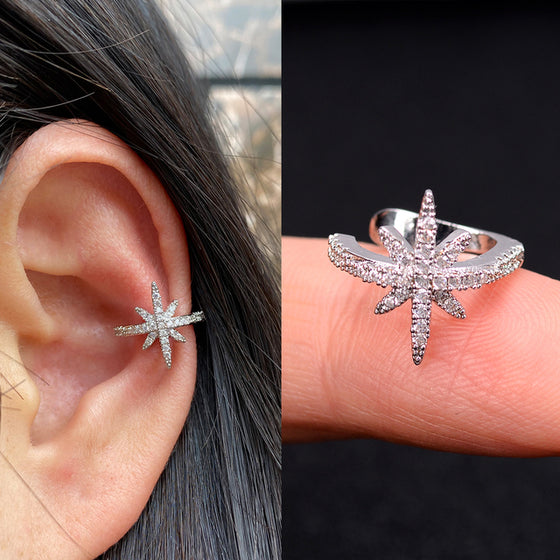 Leaf Stars Earcuff Clip Earring - Deal Digga