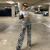 Braelynn | Zebra Print Wide Leg Pants - Deal Digga