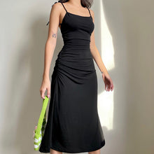  Strappy Ruched Sexy Black Dress - Deal Digga