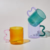 Designer Colourful Glass Mug - Deal Digga