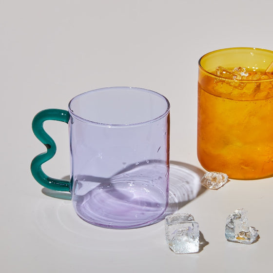 Designer Colourful Glass Mug - Deal Digga