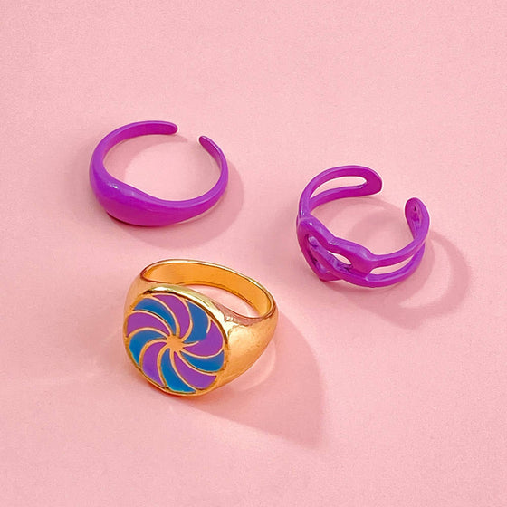 Groovy and Chunky Rings Set - Deal Digga