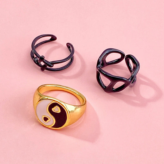 Groovy and Chunky Rings Set - Deal Digga