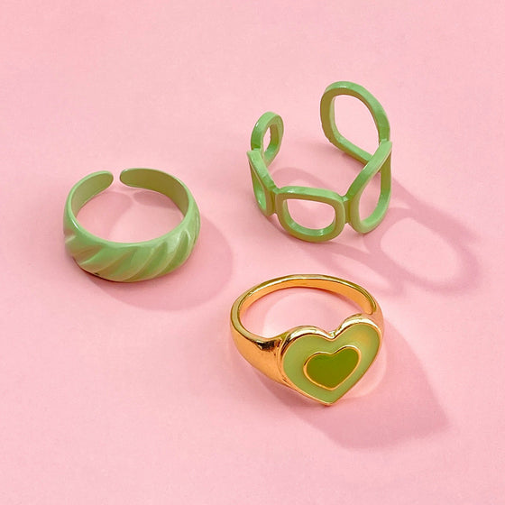 Groovy and Chunky Rings Set - Deal Digga