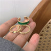 3pcs/set Bohemian White Enamel Round Metal Ring Sets