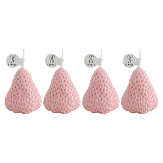 1PC/4PCS Strawberry Soy Wax Candles - Deal Digga