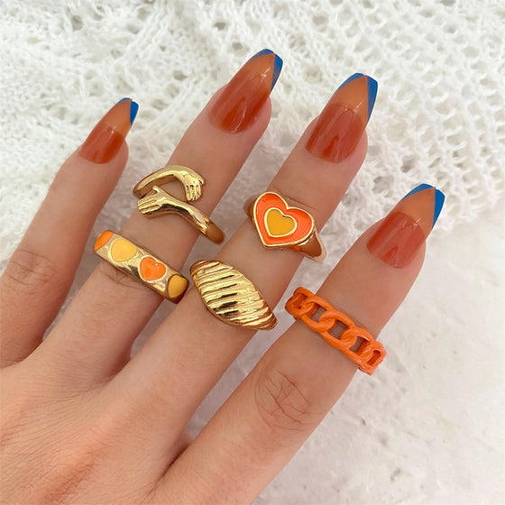 Groovy and Chunky Rings Set - Deal Digga