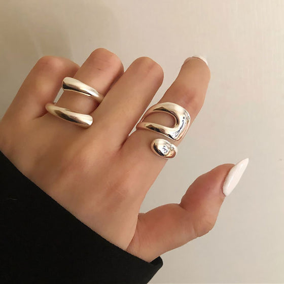 Minimalist Irregular Stamp Rings