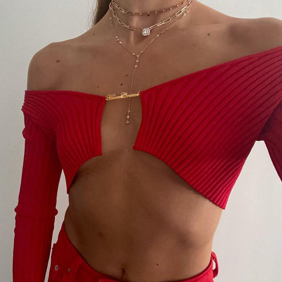 Cordeilia | Knitted Sexy Cropped Cardigan - Deal Digga