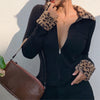 Ribbed Knitted Cardigan With Fur Trim Collar - Deal Digga