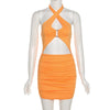 Piper | Cross Halter Bodycon Dress - Deal Digga