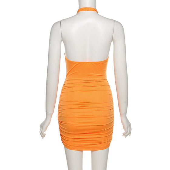 Piper | Cross Halter Bodycon Dress - Deal Digga