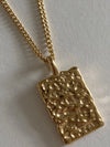 Stainless Steel Vintage Gold Rectangular Sunshine Necklace - Deal Digga