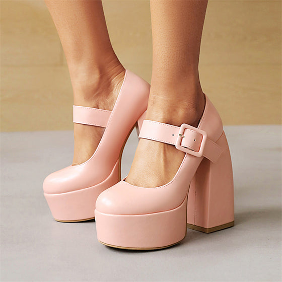 Mary Jane Chunky Platforms - Deal Digga