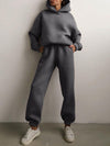 Hoodie and Sweatpants Casual Fleece Two Piece Set - Deal Digga