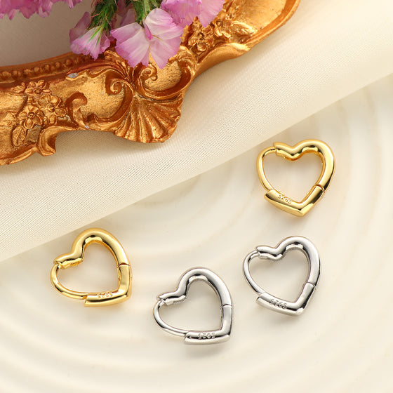 Sweet Heart Buckle Hoop Earrings - Deal Digga