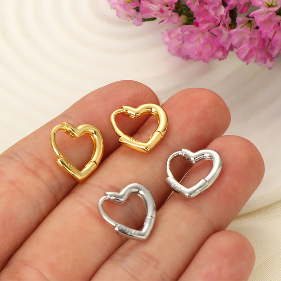 Sweet Heart Buckle Hoop Earrings - Deal Digga