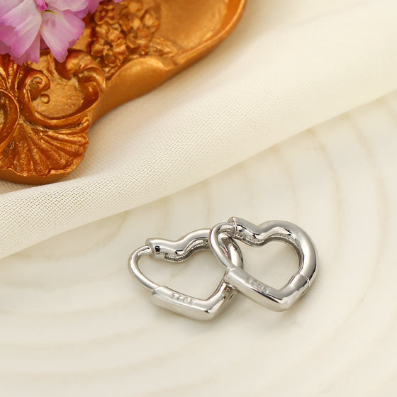 Sweet Heart Buckle Hoop Earrings - Deal Digga