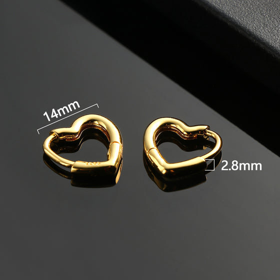 Sweet Heart Buckle Hoop Earrings - Deal Digga