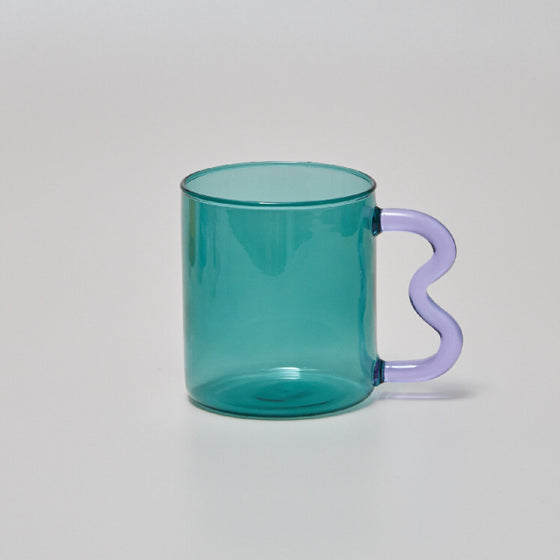 Designer Colourful Glass Mug - Deal Digga