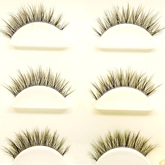 3 pairs Mink Invisible Band EyeLashes