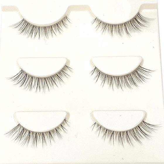 3 pairs Mink Invisible Band EyeLashes