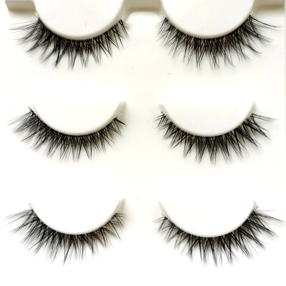 3 pairs Mink Invisible Band EyeLashes