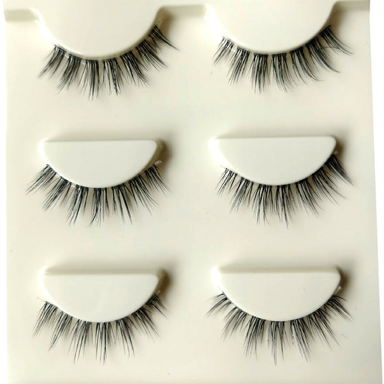 3 pairs Mink Invisible Band EyeLashes