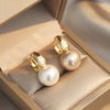 Simple Gold Pearl Drop Earrings - Deal Digga