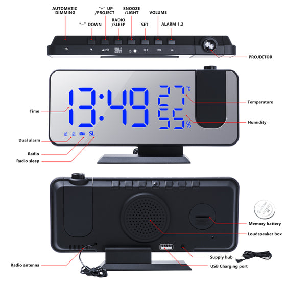 FM Radio LED Digital Smart Alarm Clock - Deal Digga