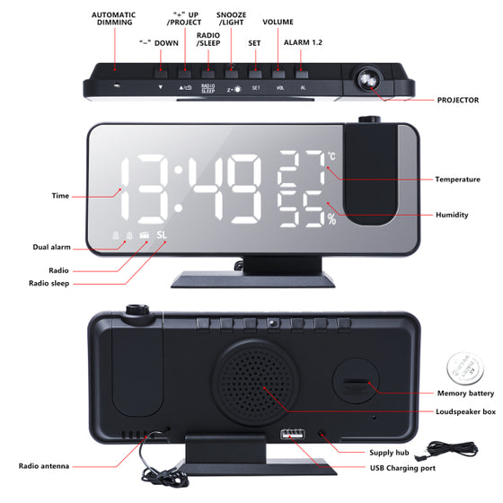 FM Radio LED Digital Smart Alarm Clock - Deal Digga