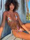 Rosalina | Golden Ring Triangle Adjustable Bikini Set - Deal Digga