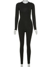 Skye | Streetwear Long Sleeve Bodycon Jumpsuit - Deal Digga