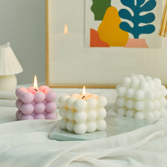 Bubble Cube Soy Wax Candle - Deal Digga