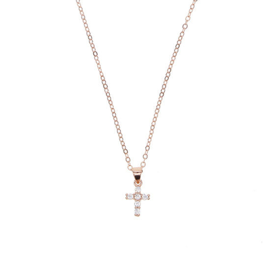 Sterling Cross Charm Pendant Necklace - Deal Digga